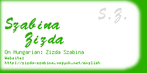 szabina zizda business card